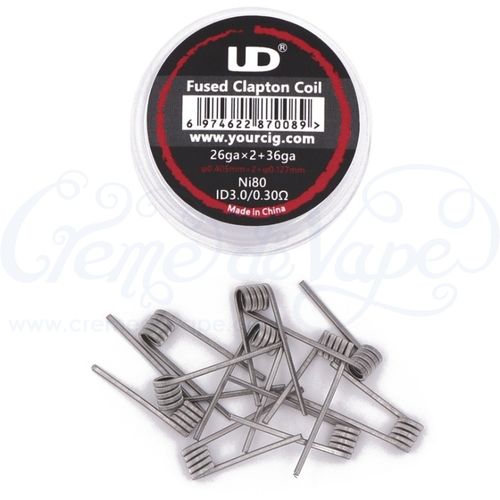 Speciality pre-built coils - 10pk - Ni80 Fused clapton 0.30Ω