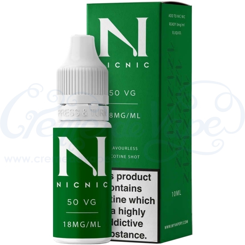 Nic Nic Flavourless 50 50 18mg Nicotine Shot Creme De Vape