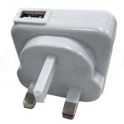 Veho 1000mA UK USB Charging Plug - White