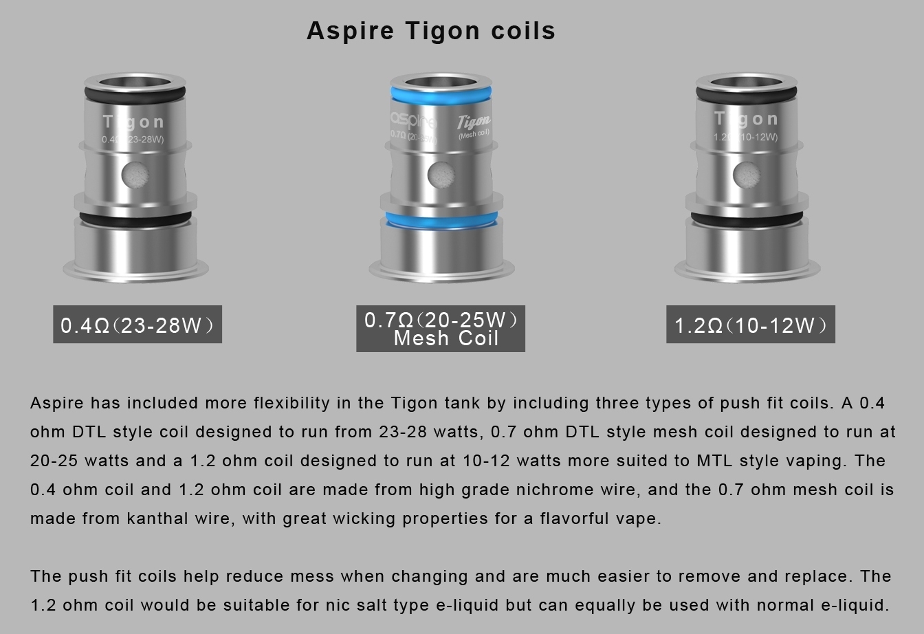 Aspire Tigon Heads - Creme de Vape