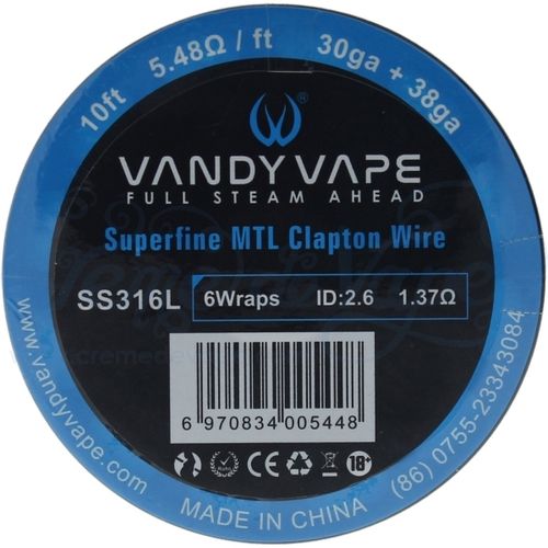 Vandy Vape Superfine MTL Clapton Wire