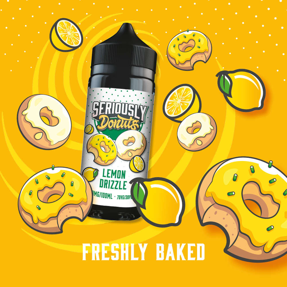 Lemon Drizzle by Seriously Donuts - 100ml Shortfill - Creme de Vape