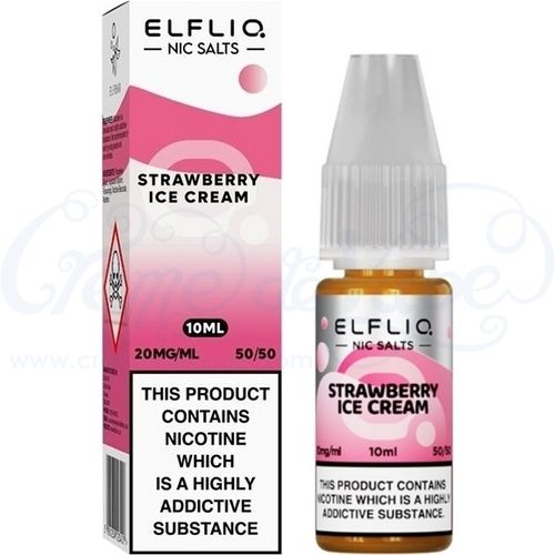 Strawberry Ice Cream ELFLIQ Nic Salts e-liquid by Elfbar