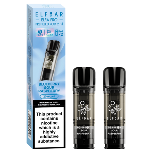 Blueberry Sour Raspberry Elf Bar ELFA Pro Pods - 2pk