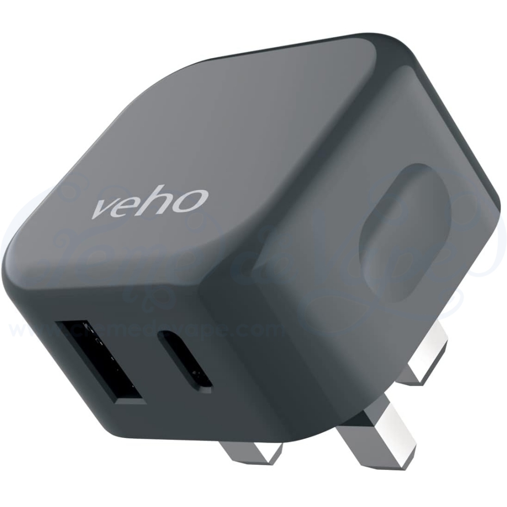 Veho Dual Port 20W USB Fast Charge UK Plug
