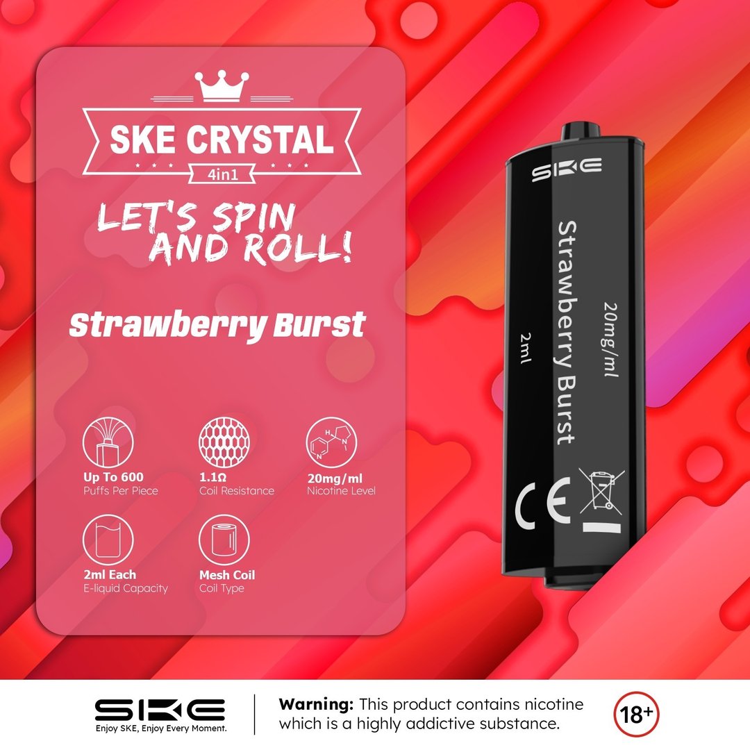 SKE Crystal 4in1 Pre-filled Pods - 4pk - Creme de Vape