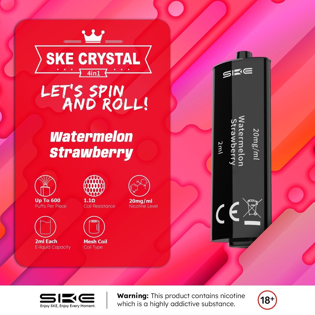 big puff disposables vapes SKE Crystal 4in1 Pre-filled Pods - 4pk