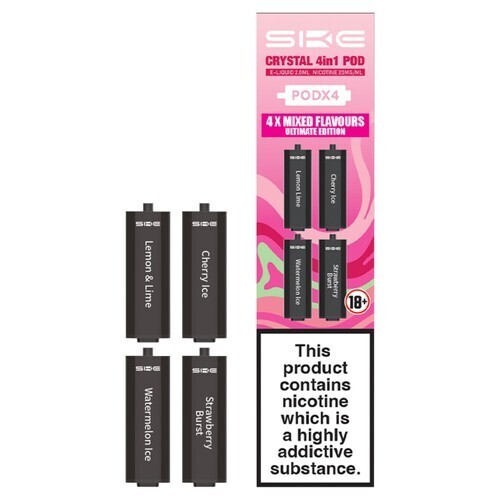 ske crystal 4in1 pod vape kit SKE Crystal 4in1 Prefilled Pod Vape Kit main image 0