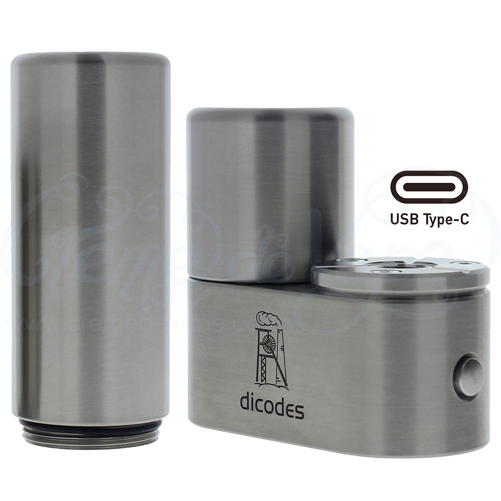 Dicodes SBS Qi 18350 USB-C (+18650 tube) - Creme de Vape