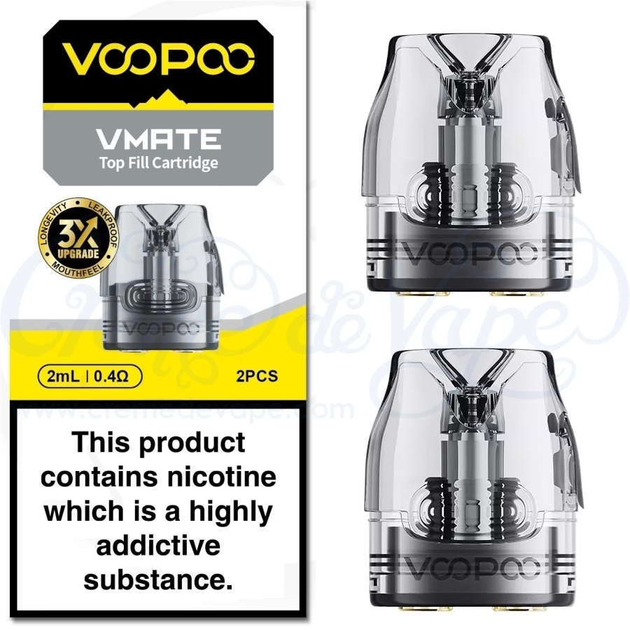 VooPoo VMATE Top Fill Coil Pods - 2pk - Creme de Vape