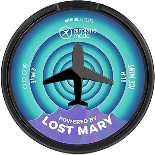 Ice Mint Airplane Mode Nicotine Pouches by Lost Mary