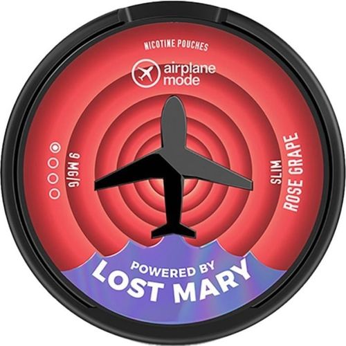 Rose Grape Airplane Mode Nicotine Pouches by Lost Mary
