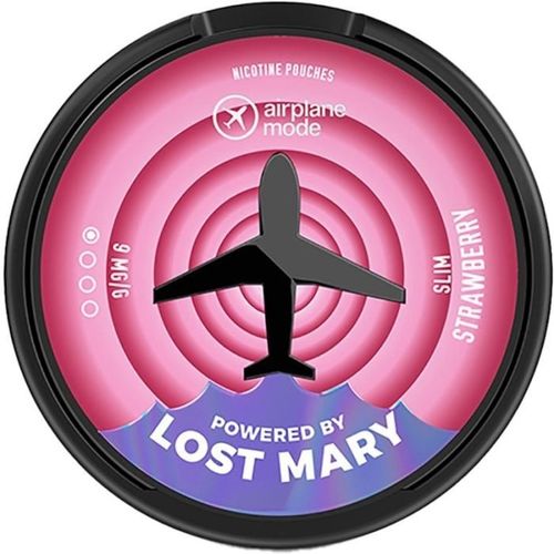 Strawberry Airplane Mode Nicotine Pouches by Lost Mary