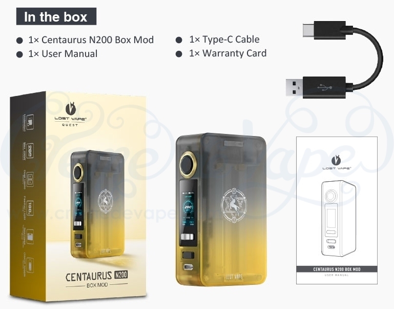 Lost Vape Centaurus N200 Dual 18650 Box Mod - Creme de Vape Lost Vape Centaurus N200 Dual 18650 Box Mod - Creme de Vape