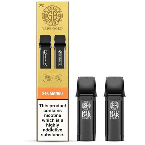 24k Mango Gold Bar Reload Pre-filled Pods - 2pk