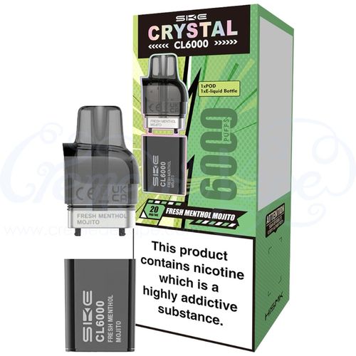 Fresh Menthol Mojito SKE Crystal CL6000 Refill Pack