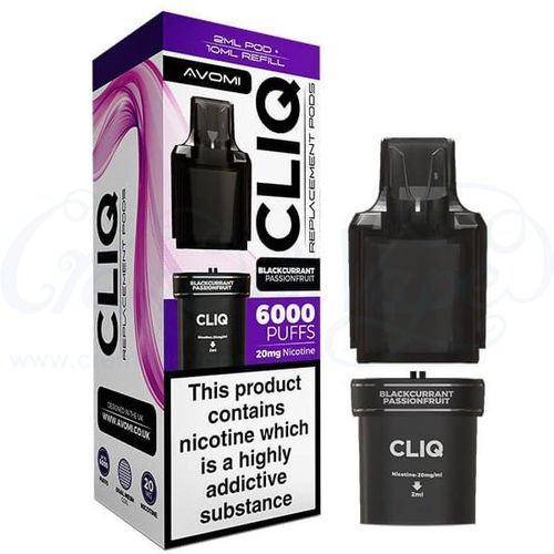 Blackcurrant Passionfruit Avomi CLIQ 6000 Refill Pack