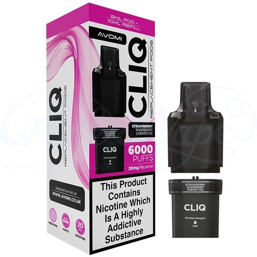 Strawberry Raspberry Cherry Ice Avomi CLIQ 6000 Refill Pack