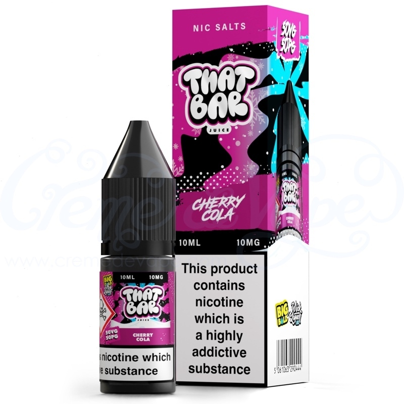 Cherry Cola 10mg Nic Salt eliquid by That Bar