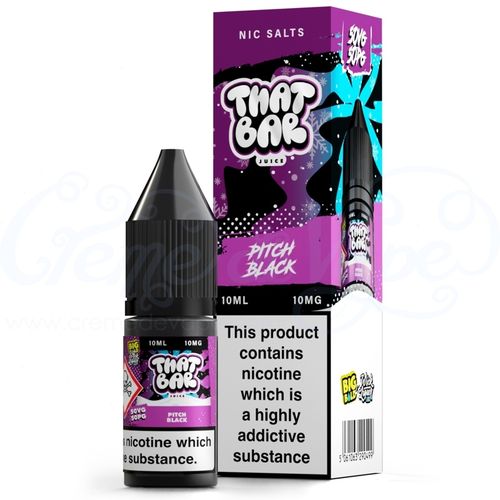 Pitch Black 10mg Nic Salt eliquid by That Bar