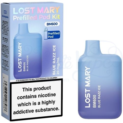 Blue Razz Ice Lost Mary BM600 Pre-filled Pod Kit