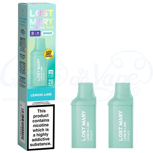 Lemon Lime Lost Mary BM600 Pre-filled Pods - 2pk