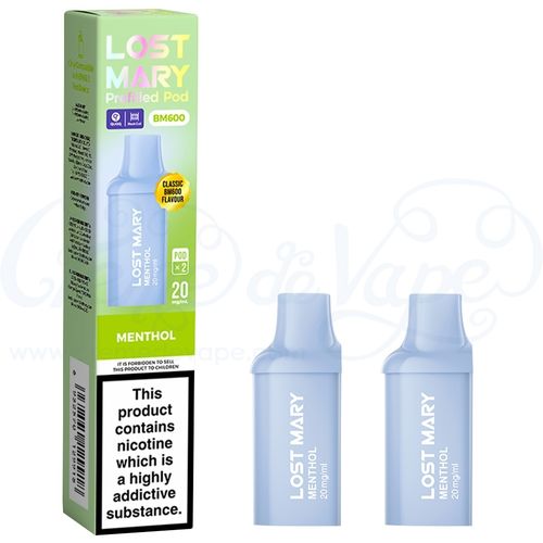 Menthol Lost Mary BM600 Pre-filled Pods - 2pk