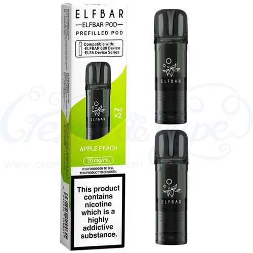 Apple Peach Elf Bar 600 Pre-filled Pods - 2pk
