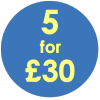 5 for £30