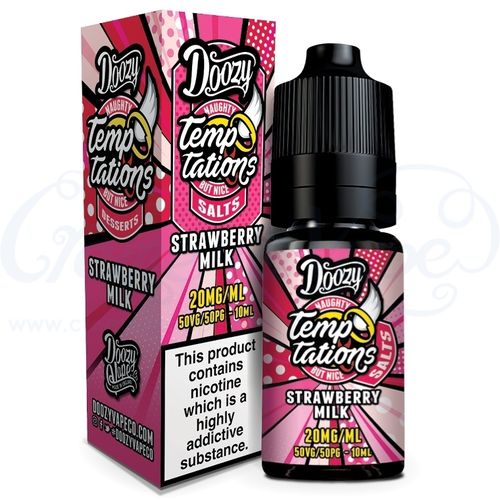 Strawberry Milk Nic Salts e-liquid by Doozy Temptations