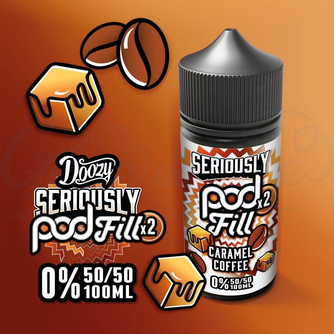 Caramel Coffee Seriously POD FILL 2 by Doozy - 100ml Shortfill