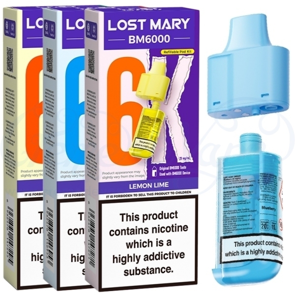 Lost Mary BM6000 Pre-filled 12ml (2ml & 10ml) Refill Pack