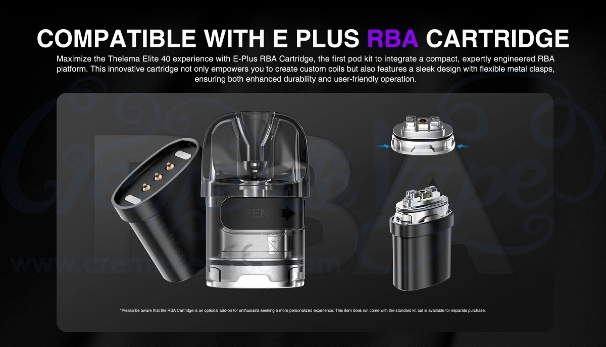 Lost Vape E Plus RBA Cartridge - Creme de Vape