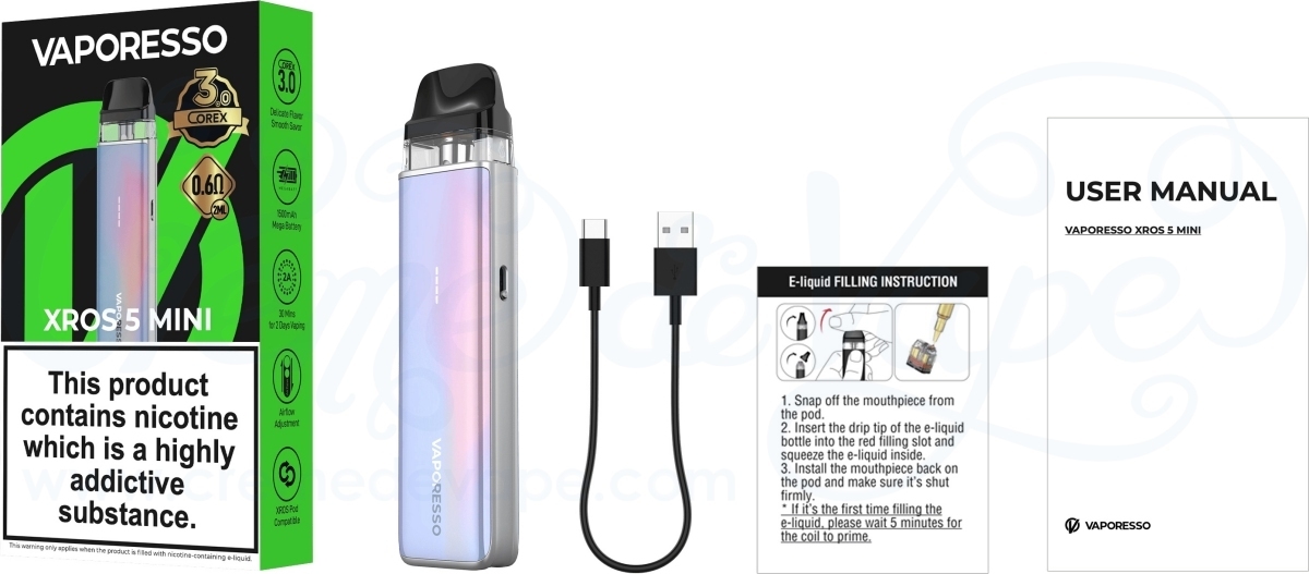 Vaporesso XROS 5 Mini Pod Kit - Creme de Vape