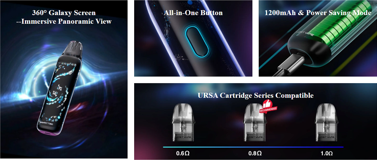 lost vape galaxy t360 kit Lost Vape Galaxy T360 pod vape kit