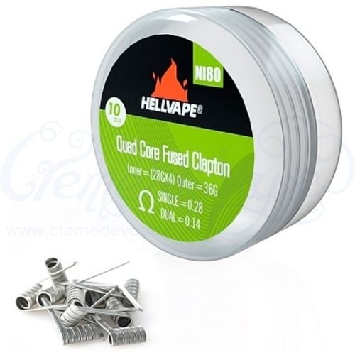 Hellvape Quad Core Fused Clapton Coils - 10pk