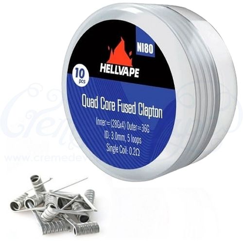 Hellvape Quad Core Fused Clapton Coils - 10pk