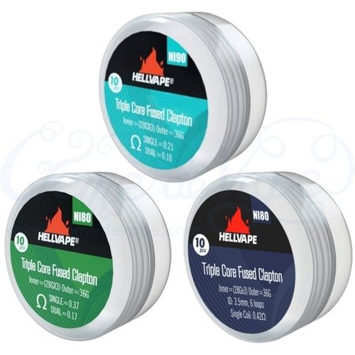 Hellvape Triple Core Fused Clapton Coils - 10pk