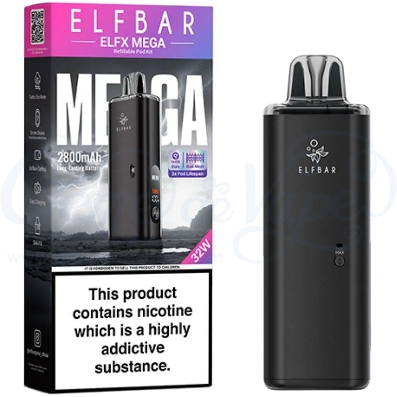 Elf Bar ELFX MEGA refillable pod vape kit - Creme de Vape