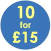 10 for £15