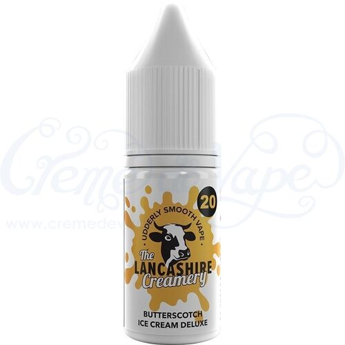 Butterscotch Ice Cream Deluxe Nic Salt e-liquid by Lancashire Creamery