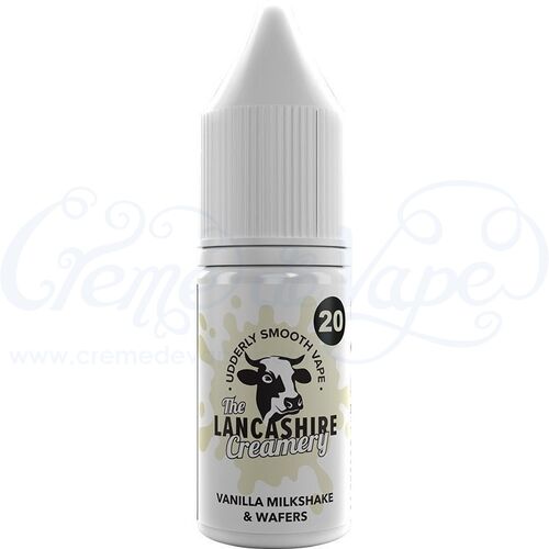 Vanilla Milkshake & Wafers Nic Salt e-liquid by Lancashire Creamery