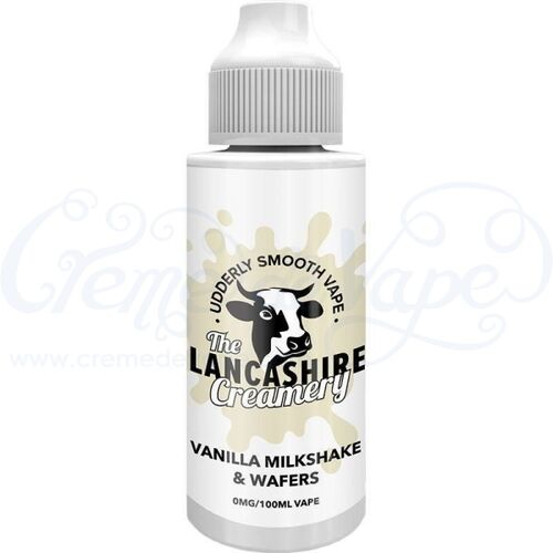 Vanilla Milkshake & Wafers by Lancashire Creamery - 100ml Shortfill