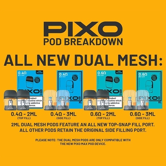 mesh pods vape Aspire PIXO Dual Replacement - 2pk pre-filled vape Goat Mini • Postless FLAVOURS:APPLE STEEZY STRAWBERY