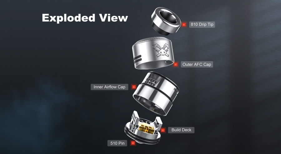 Hellvape Dead Rabbit 4 RDA - Designed for both dripping and squonking Hellvape Dead Rabbit 4 RDA - Designed for both dripping and squonking