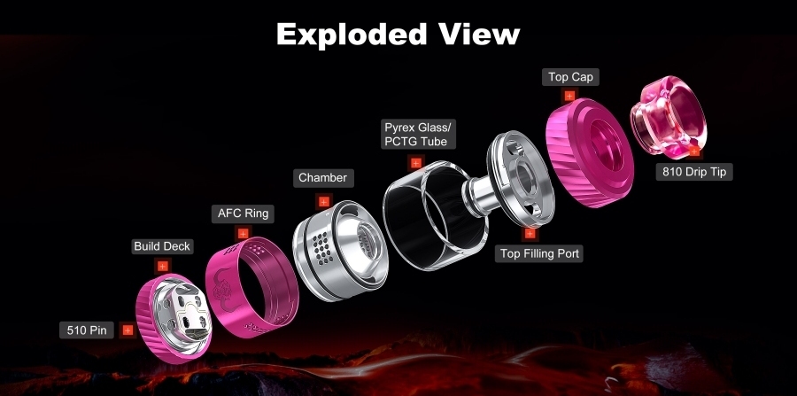 Hellvape Hellbeast RTA - Exploded view Hellvape Hellbeast RTA - Exploded view