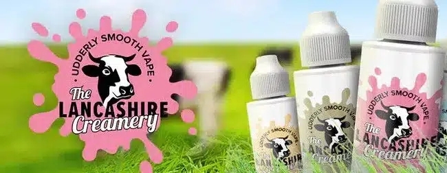 The Lancashire Creamery Banner - traditional puds and dairy treats for your vape The Lancashire Creamery Banner - traditional puds and dairy treats for your vape