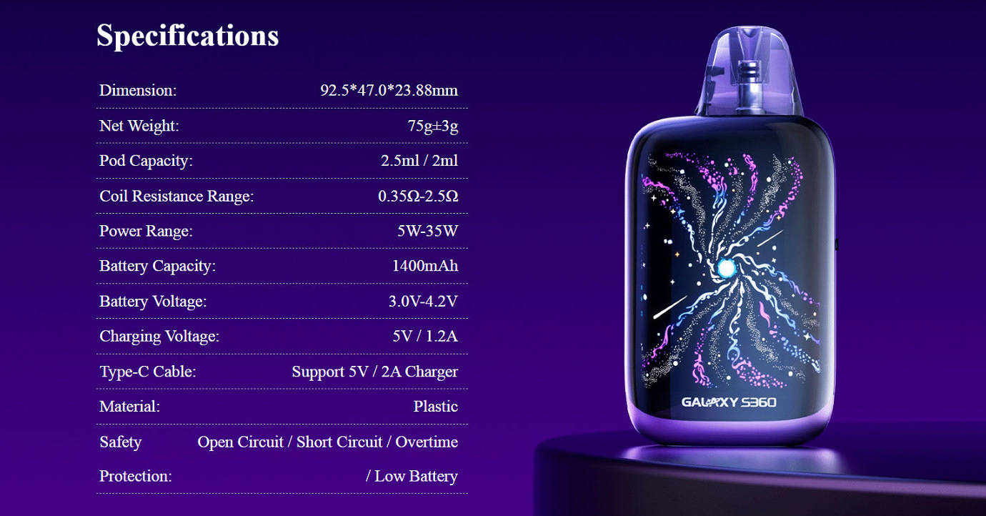 Lost Vape Galaxy S360 Pod Vape Kit picture 12 Lost Vape Galaxy S360 Pod Vape Kit picture 12