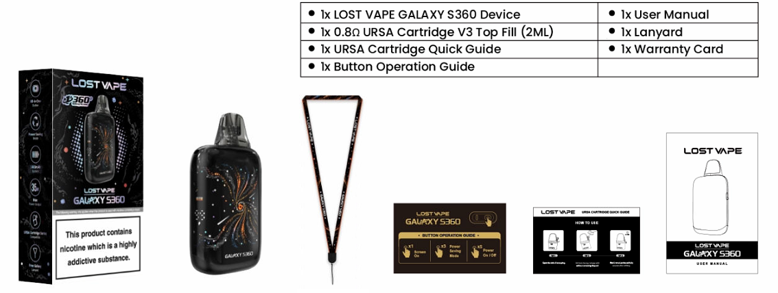 Lost Vape Galaxy S360 Pod Vape Kit picture 13