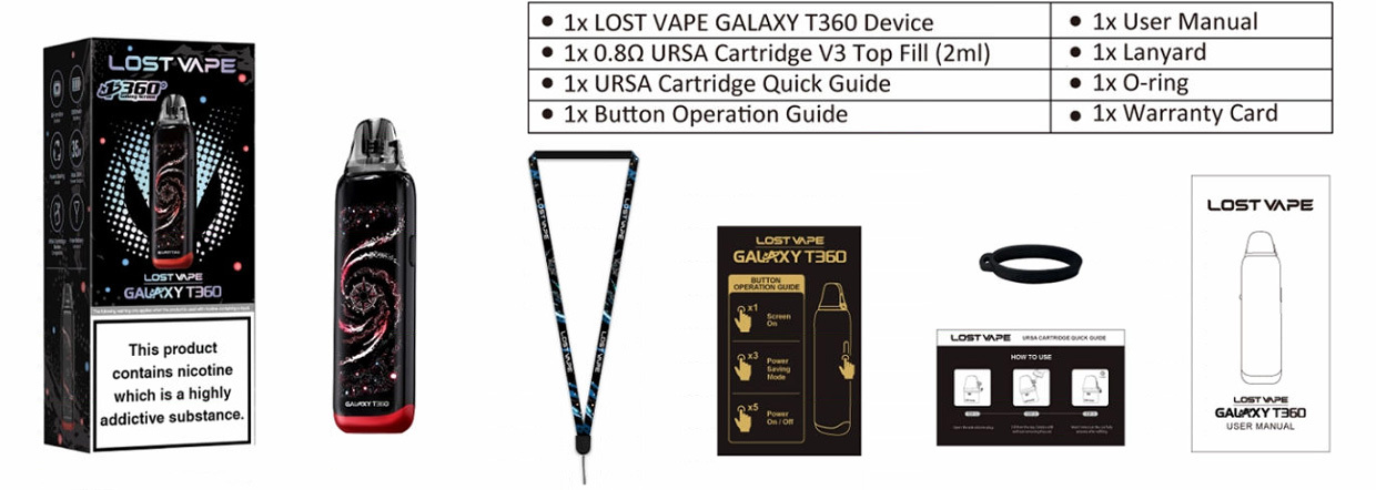 Lost Vape Galaxy T360 Pod Vape Kit picture 11